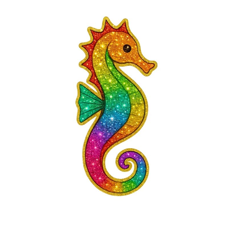 Regenbogen-Seepferdchen Schwimmabzeichen
