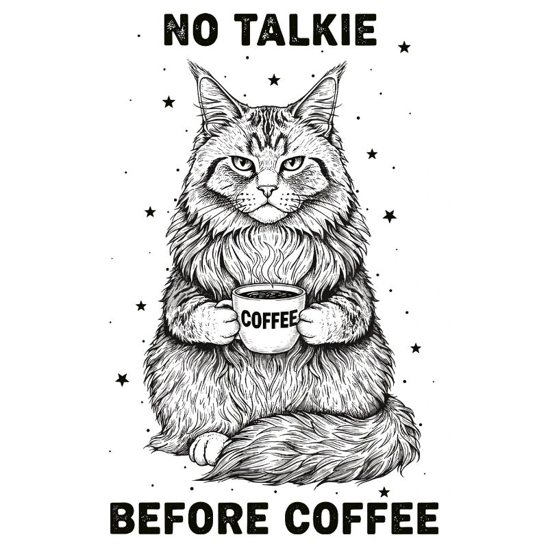 Pas de conversation devant un chat amateur de café