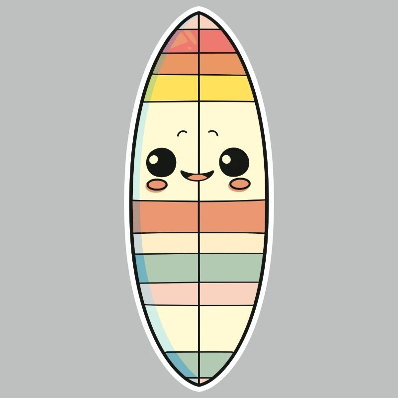 Surfboard Comic Style