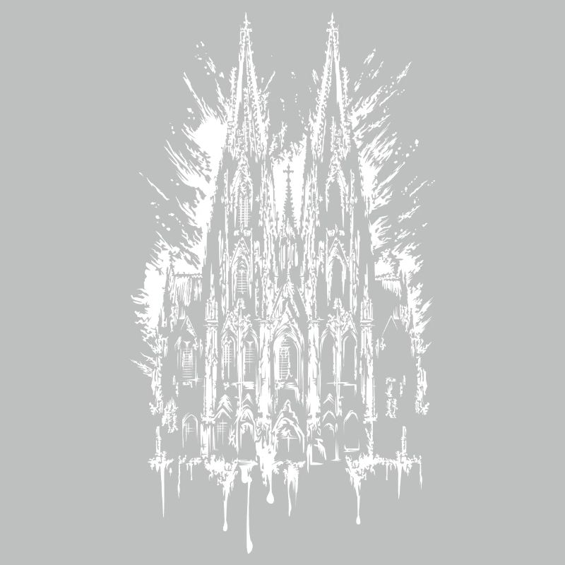 Cologne Cathedral Graffiti Splash Illustration