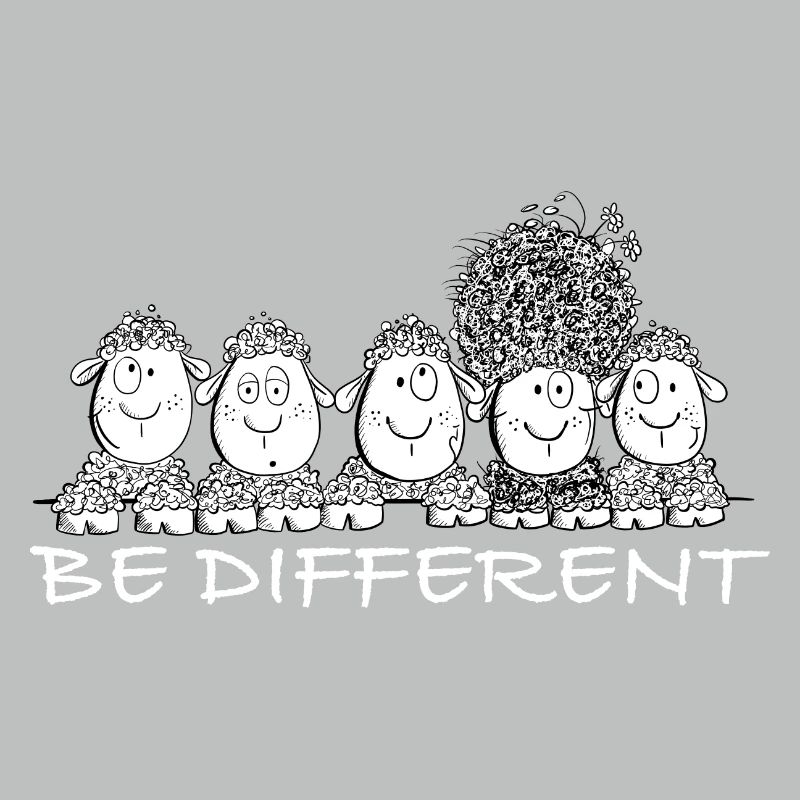 Be Different Schafe mit Spruch