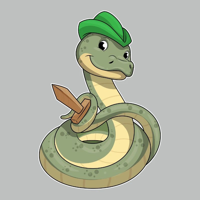 Serpent avec épée