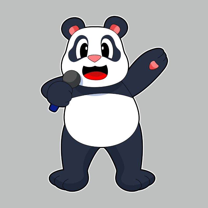 Panda Singer Chant au micro
