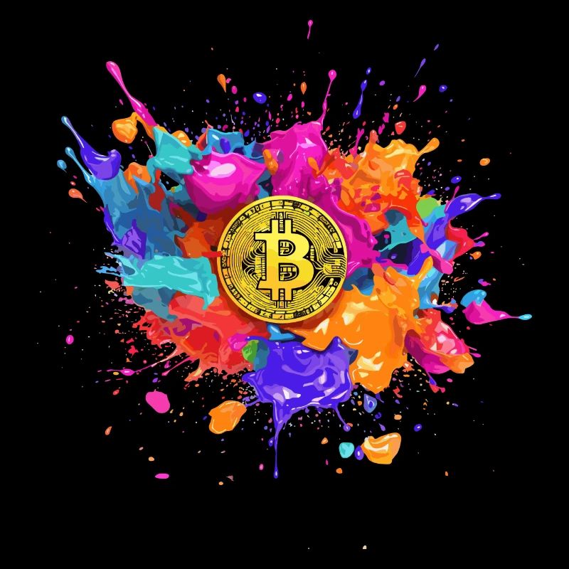 Splash de couleur Bitcoin