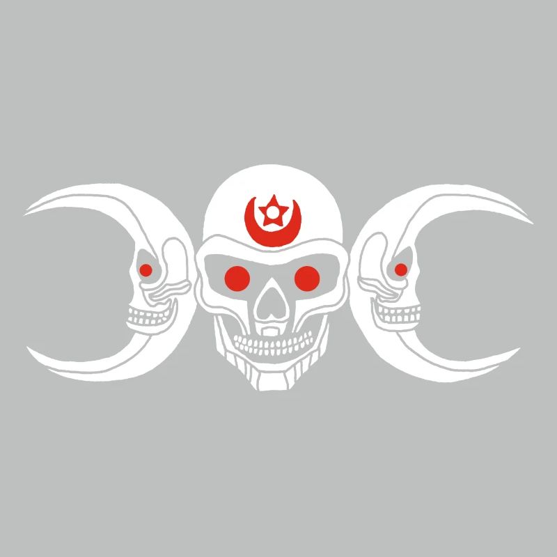 White Whimsical Skull