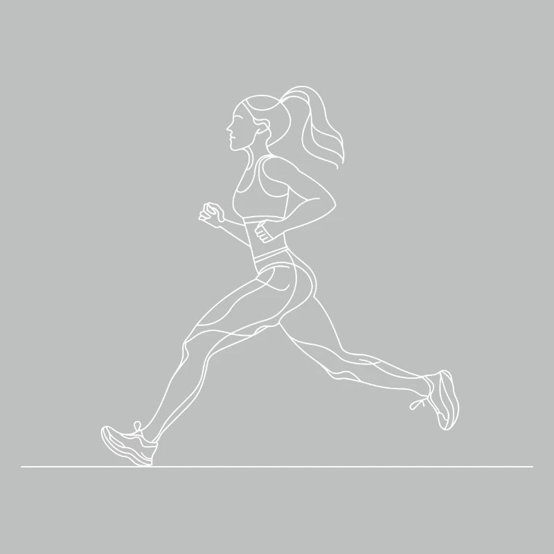 Runner Line Art