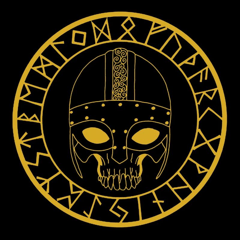 Wikinger Schädel (Gold)
