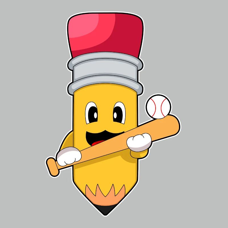 Crayon Baseball Batte de baseball