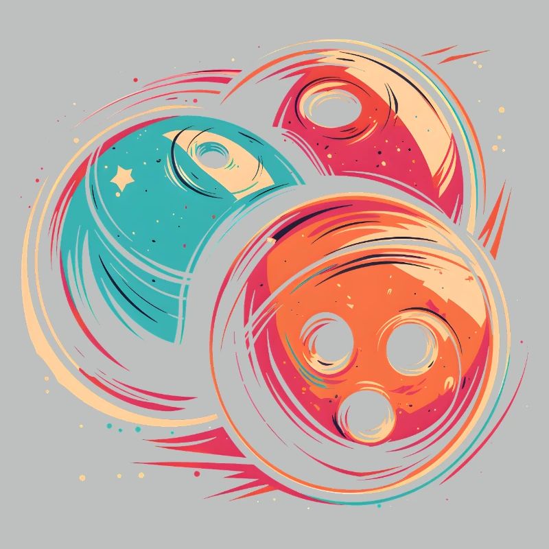 Boules de bowling Synthwave