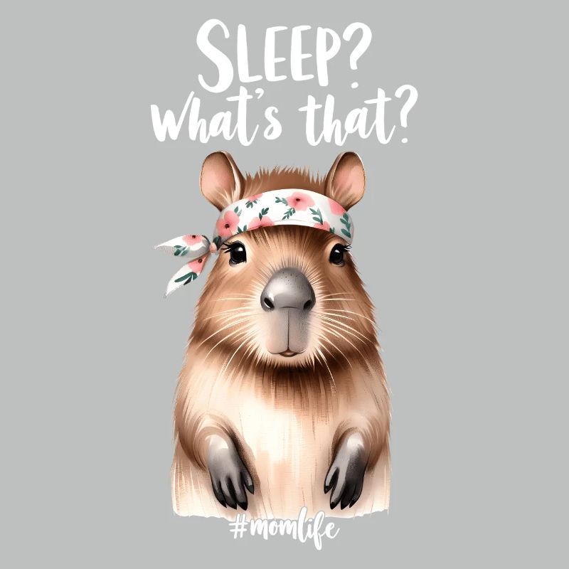 Schlaf? Was Ist Das? Capybara Mutter Mama Geschenk