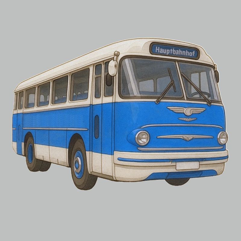 Vieux bus bleu