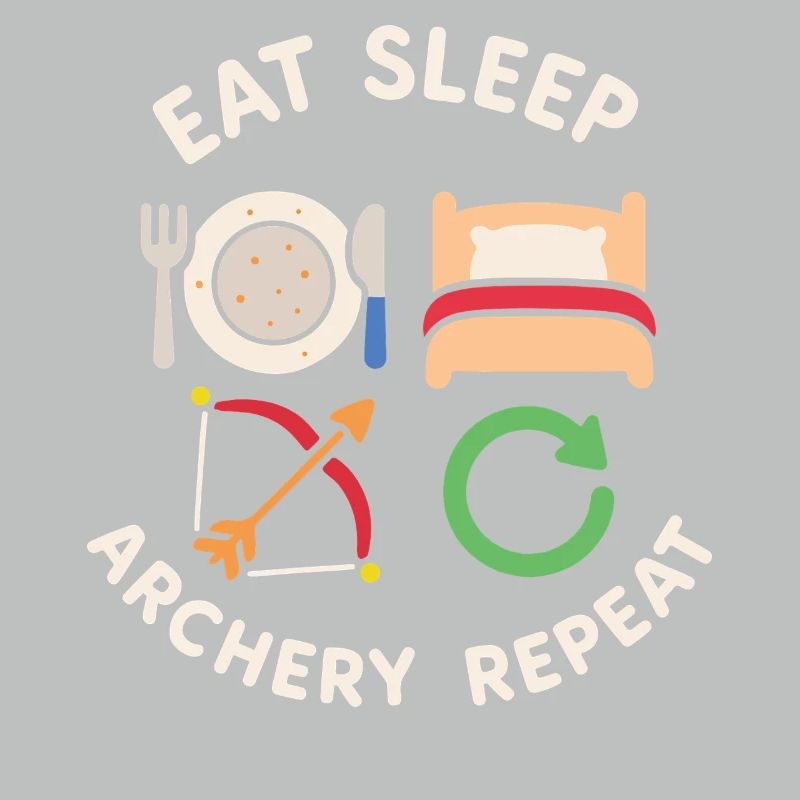 Eat Sleep Archery Repeat Funny Bogenschütze Bogen