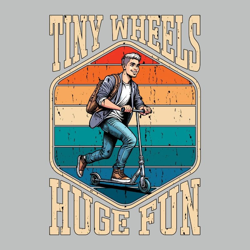 Scooter Tiny Wheels Huge Fun Motorcycle Lover
