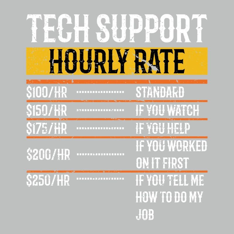 Tech Support Hourly Rate Programmer Technical