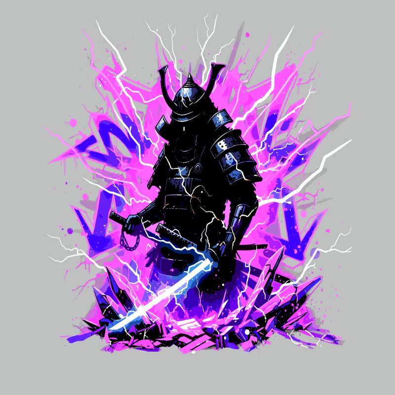 Cyber Samurai – Synthwave Katana Geist