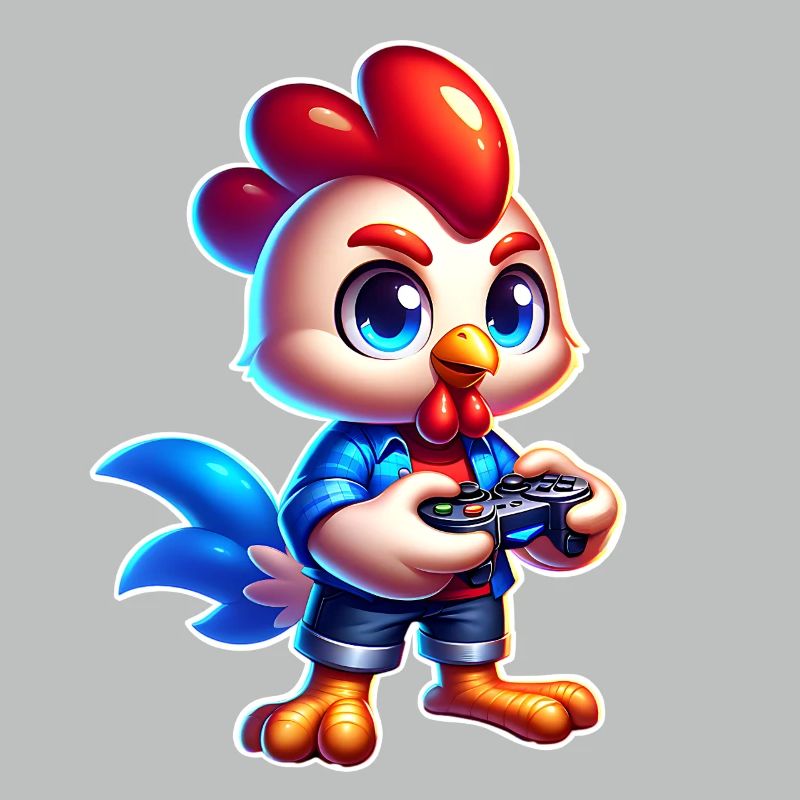 Gaming Chicken with Controller