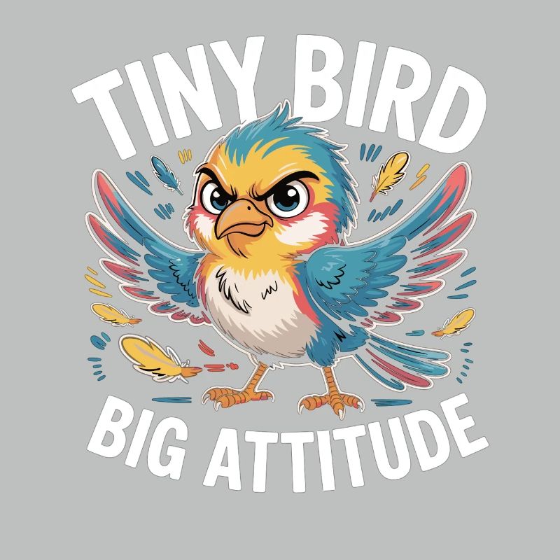 Tiny Bird Big Attitude Bird Saying