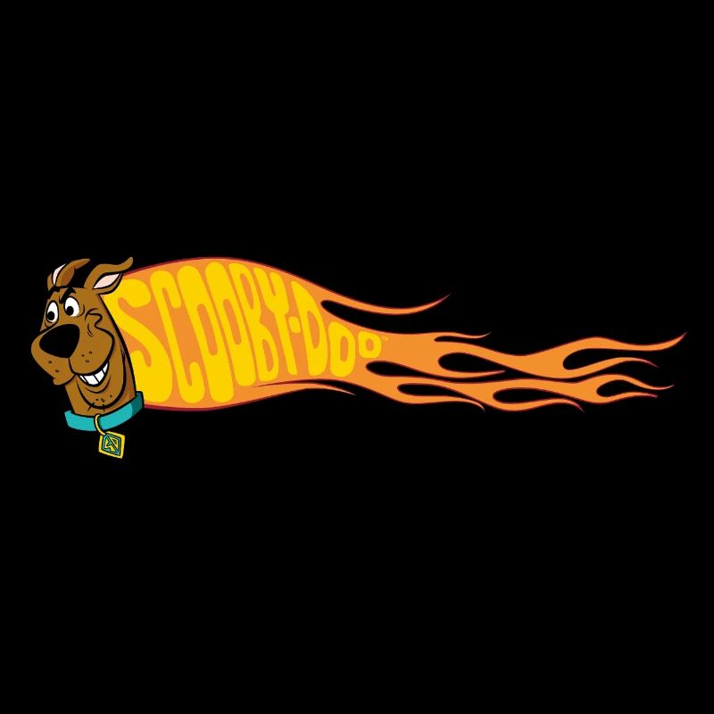 Scooby-Doo With Flame And Text
