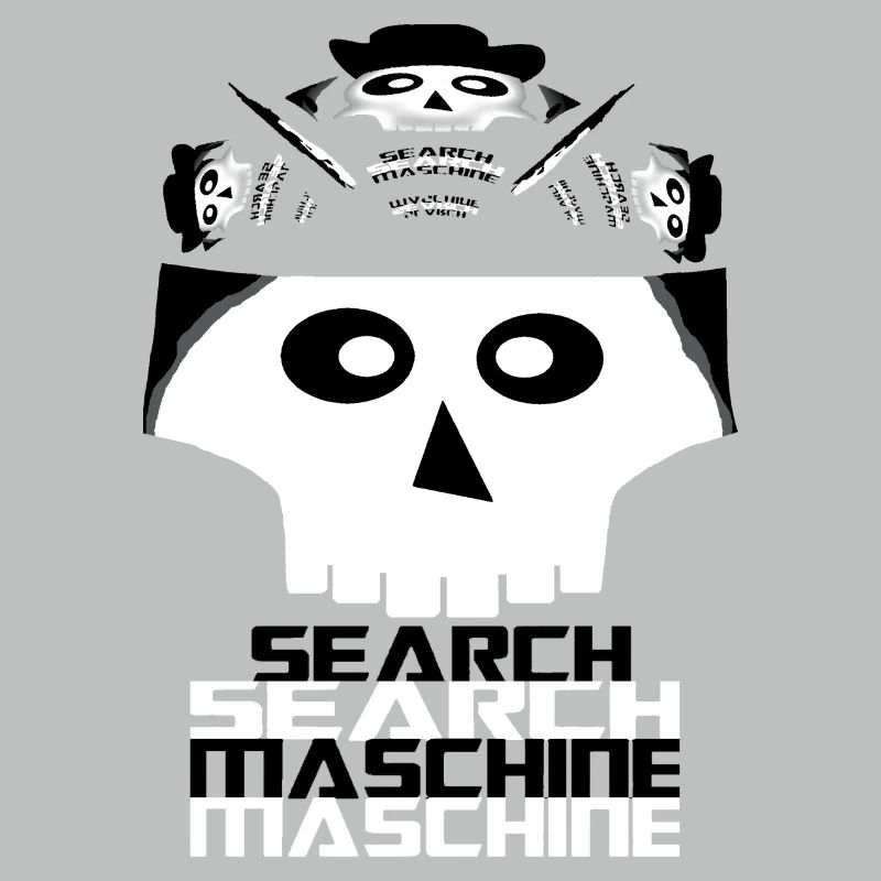 Skull Search Engine Logo Chemise Conception informatique