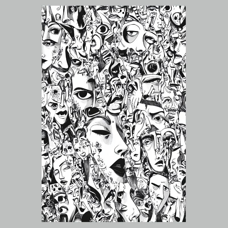 Masken-Mosaik: Gesichtskarussell