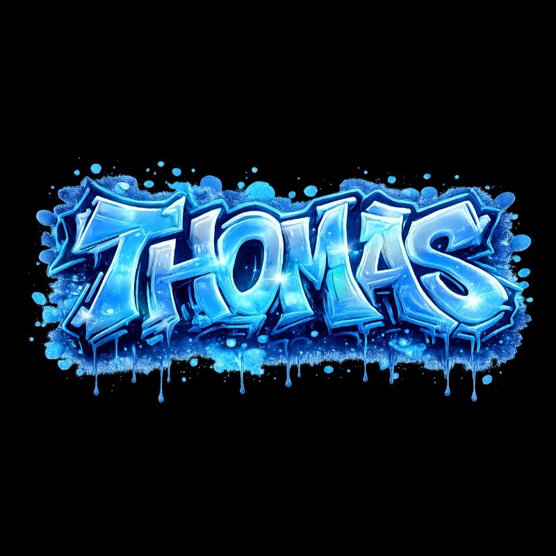 Graffiti   Thomas Prénom cadeau idéal imprimable 