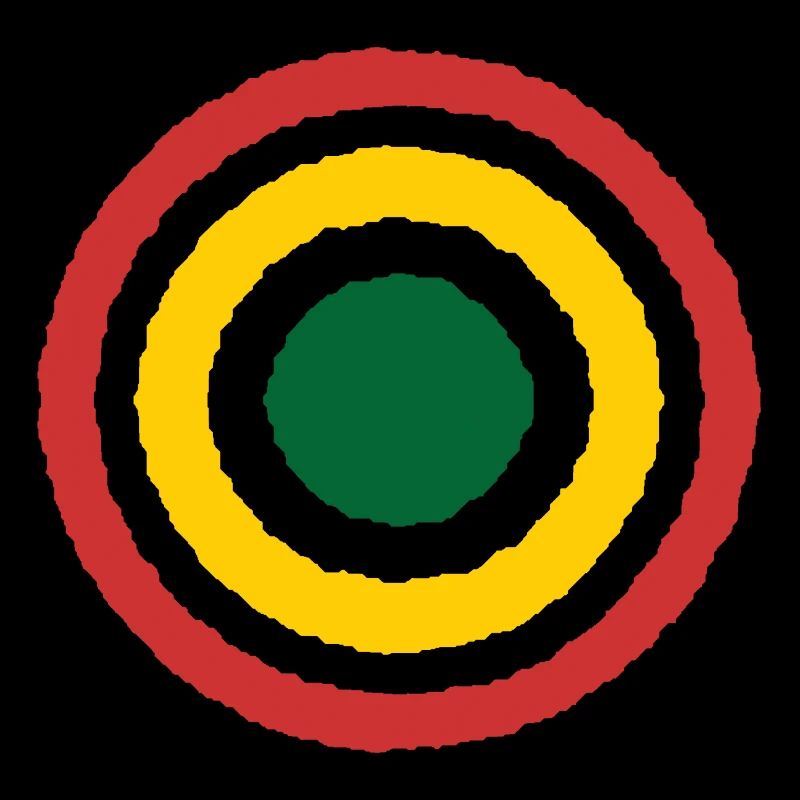 Abstract Concentric Reggae Circle Design