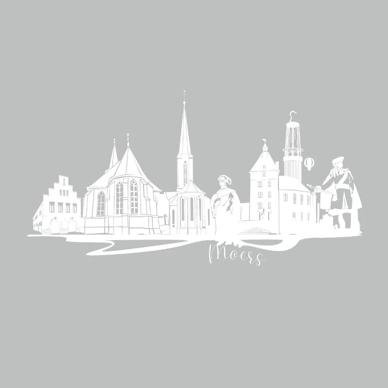 Moers Skyline Silhouette Design