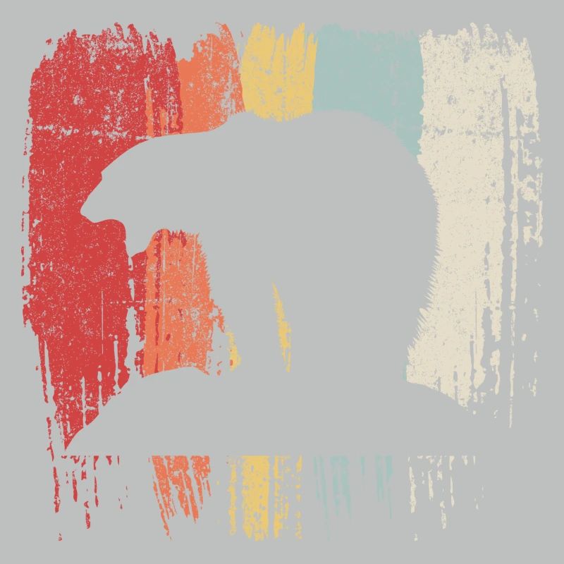 Bären-Regenbogen-Silhouette