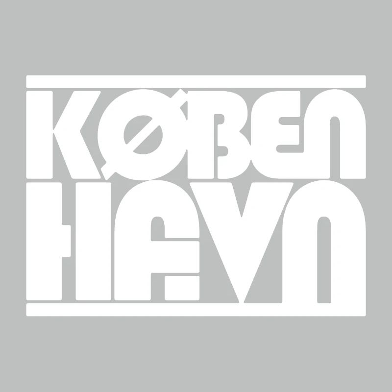 Conception du lettrage du Danmark de Copenhague