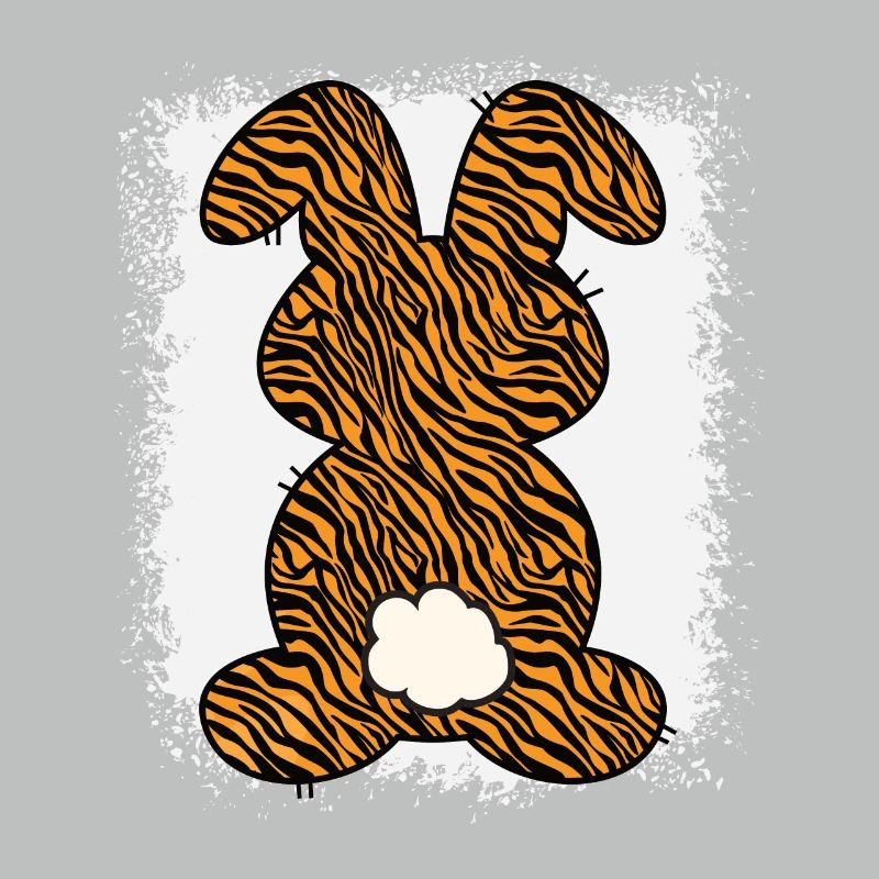 Tiger Pattern Rabbit Bleached Easter