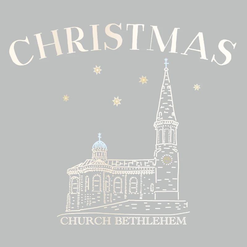 Weihnachtskirche Bethlehem Zeichnung