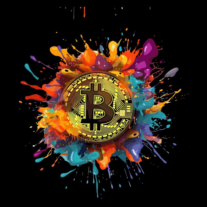 Splash de couleur Bitcoin
