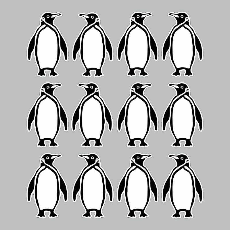 Minimalist Penguin Pattern Design