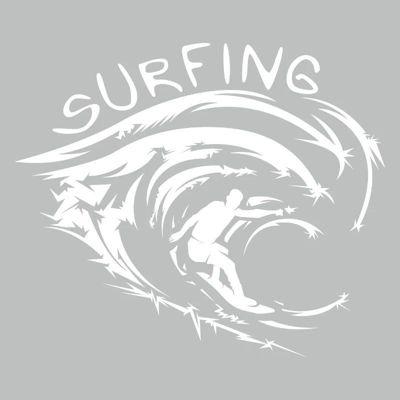 surfeur vagues mer océan eau surf icône logo