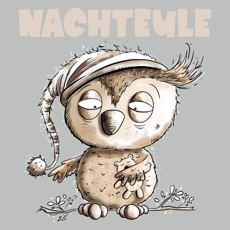 Drollige Nachteule Eule