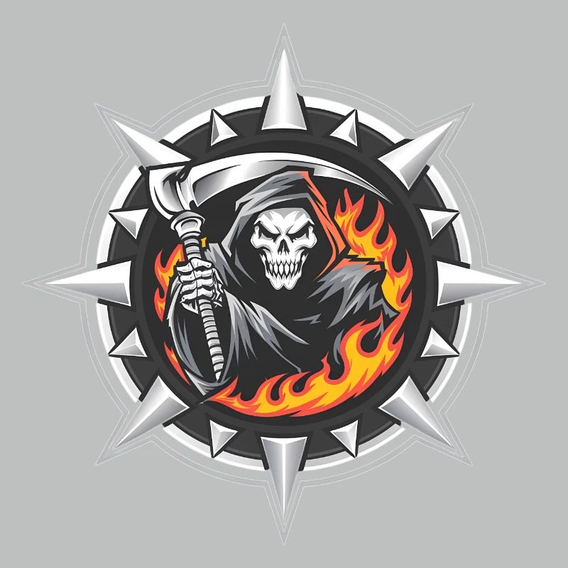 Flaming Reaper on Spiked Crest