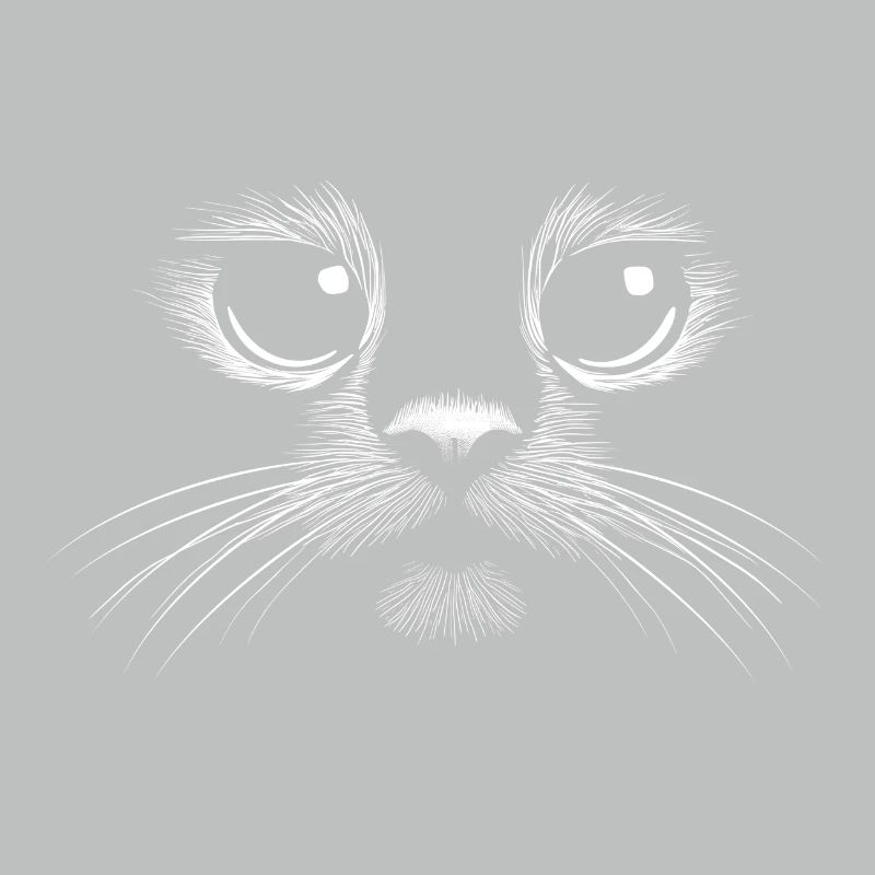 Visage de chat mignon : Charmant et élégant