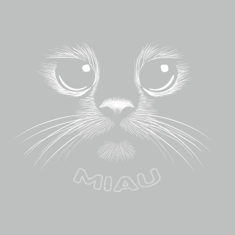 Mignon visage de chat - MIAOU