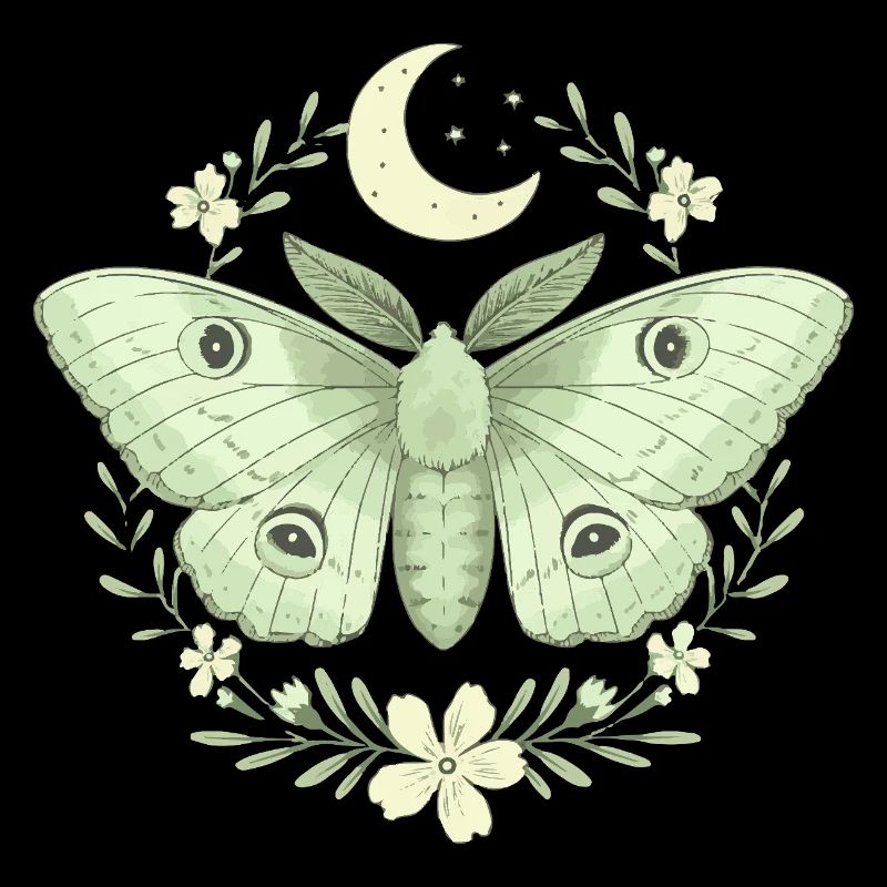 Whimsical Moth Illustration