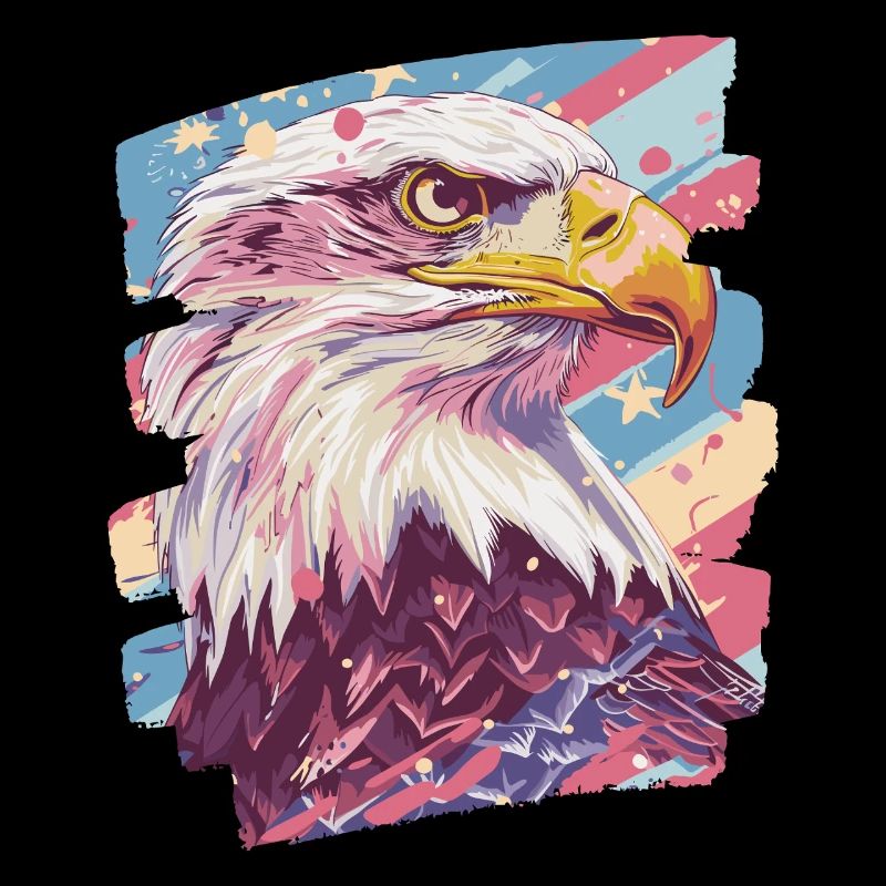 Drapeau américain avec aigle