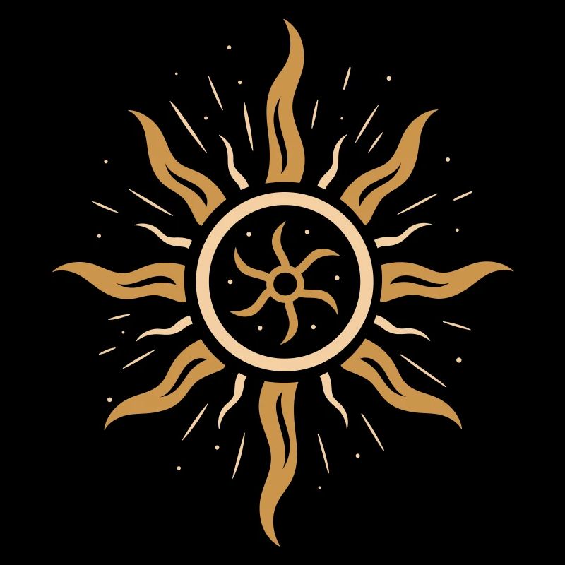 Roue de pompiers du solstice d’été - symbole de la puissance du soleil
