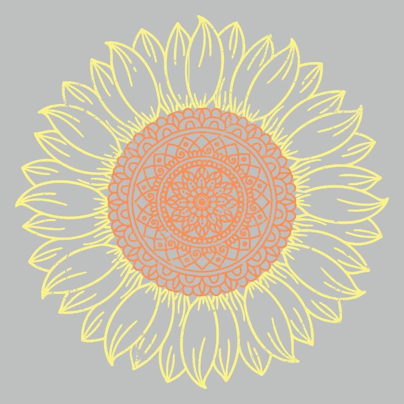 Conception complexe de mandala tournesol