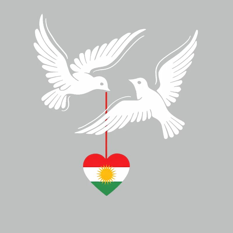 Kurdes du Kurdistan avec drapeau kurde