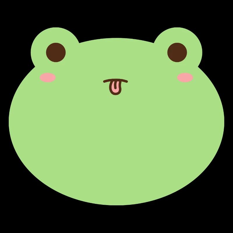 Mignon grenouille dessin animé visage design