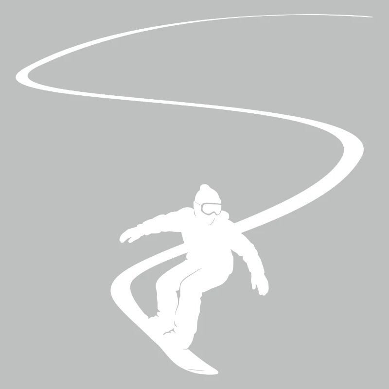 Snowboarder Slalom Deep Snow Downhill Snowboard