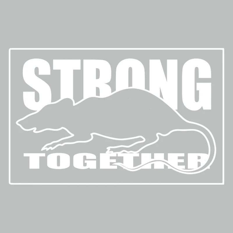 Unity Rodent Silhouette Graphic Tee white