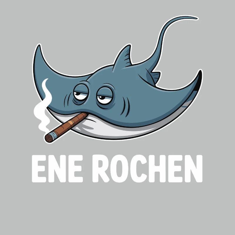 Ene Rochen Raucher Spruch Zigarette Kippe Rauchen
