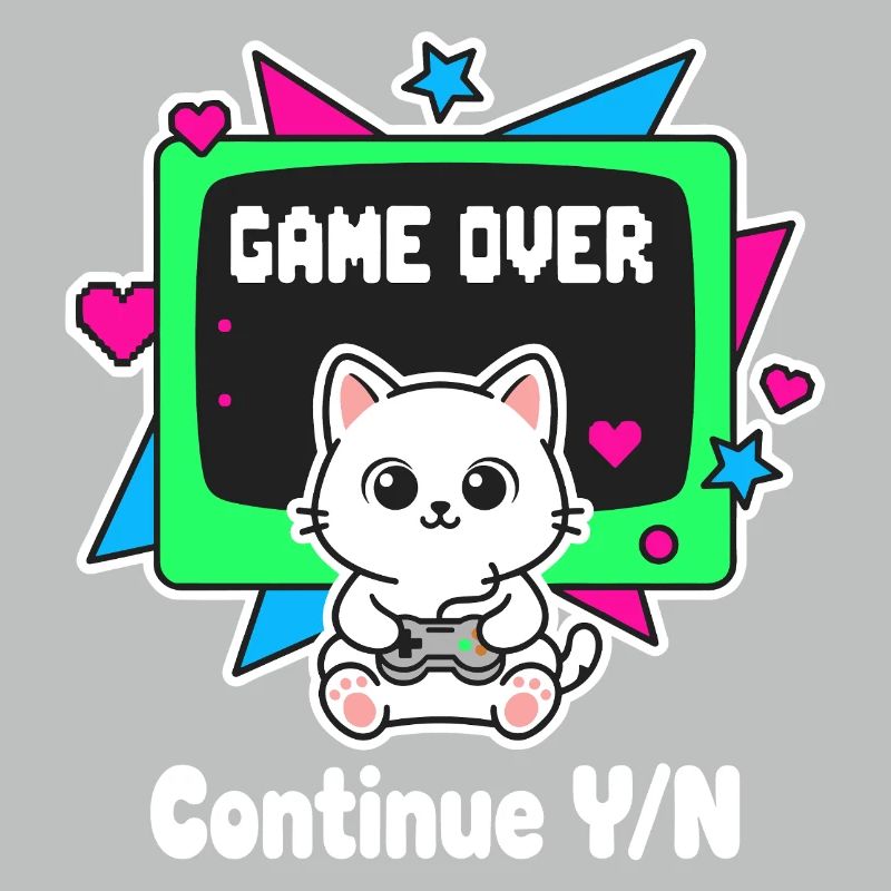 Retro Cats Controller Game Over