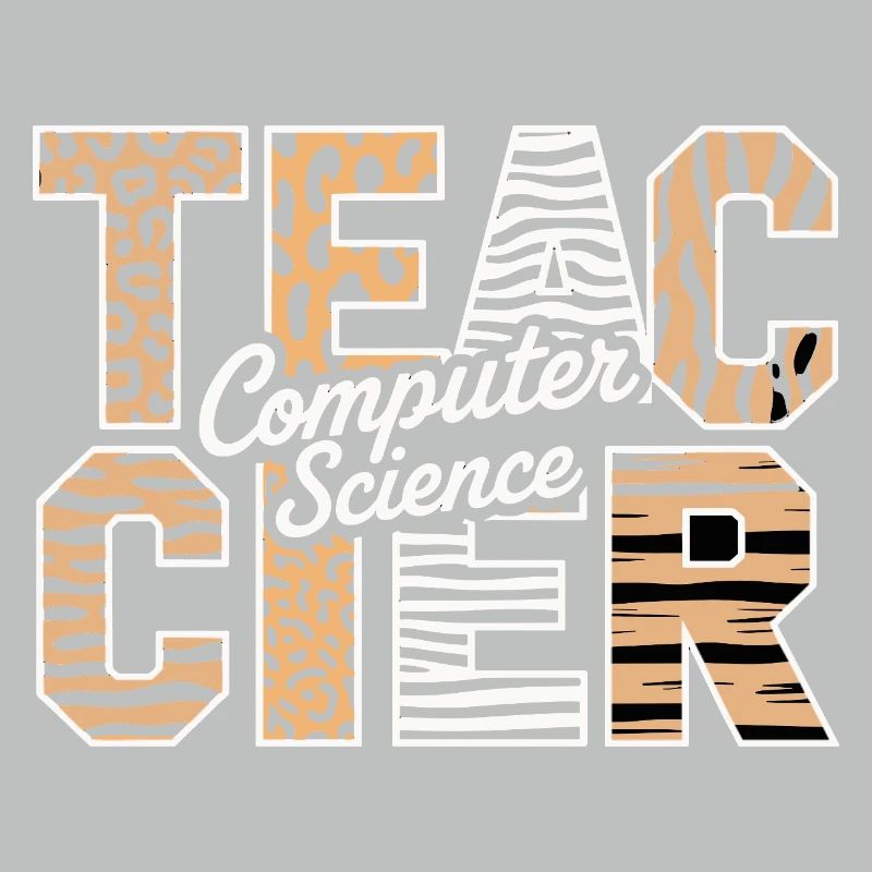 Computer Science Lehrer Tiermuster Stil