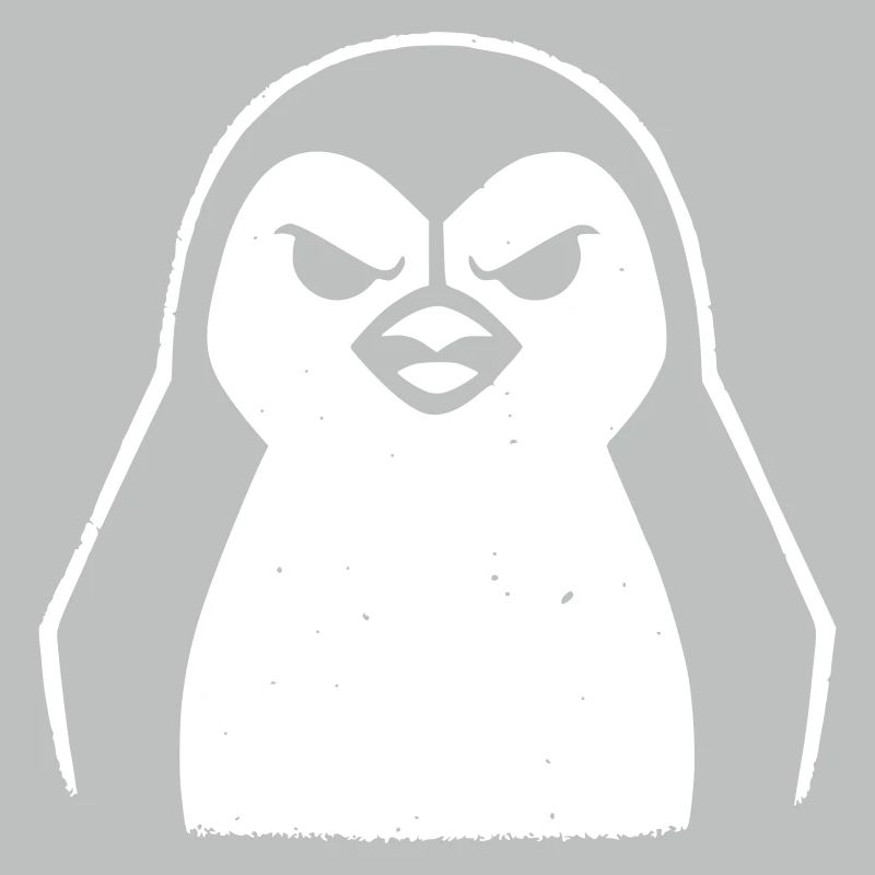 penguin stencil grunge minimalist-vector Linux